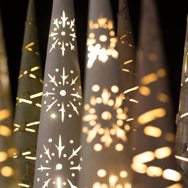 figurki gliniane świąteczne - światło LED