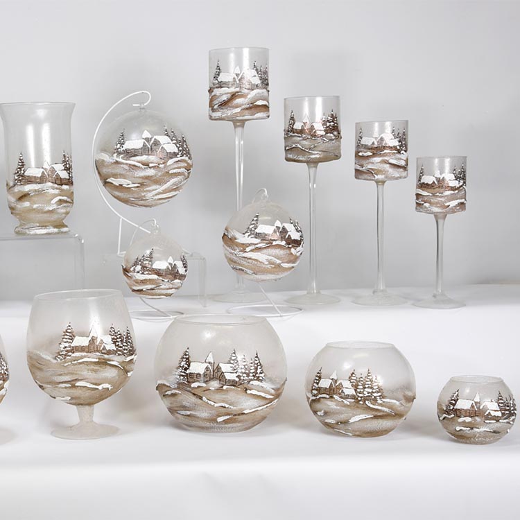 szkło domki brązowe 750